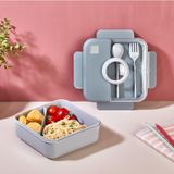 Beslenme Kabı 1,25 Litre, Sızdırmaz Sefer Tası, Taşınabilir Yemek Kabı, Gri, 17,5 x 17,5 x 9 cm, BPA İçermeyen Plastik, 245 gr