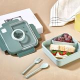 Beslenme Kabı 1,25 Litre, Sızdırmaz Sefer Tası, Taşınabilir Yemek Kabı, Yeşil, BPA İçermeyen Plastik, 17,5 x 17,5 x 9 cm, 245 gr