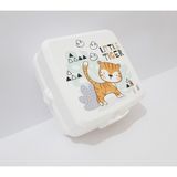 Beslenme Kabı 13X13X9 cm Okul Için Desenli Beslenme Kutusu Gıda Saklama Kabı