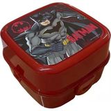 Beslenme Kutusu 4 Bölmeli Batman Kırmızı Renk Erkek Figürlü 1 Adet Yemek Saklama Kabı Beslenme Çantası