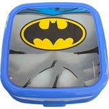 Beslenme Kutusu 4 Bölmeli Batman Logolu Açık Mavi Renk Erkek Figürlü 1 Adet Yemek Saklama Kabı Beslenme Çantası - Standart