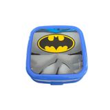 Beslenme Kutusu 4 Bölmeli Batman Logolu Açık Mavi Renk Erkek Figürlü 1 Adet Yemek Saklama Kabı Beslenme Çantası