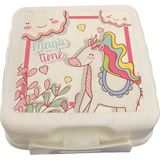 Beslenme Kutusu 4 Bölmeli Unicorn Beyaz Renk 1 Adet Yemek Saklama Kabı Beslenme Çantası - Standart
