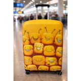 besmartpro Happy Faces Neşeli Yüzler Desenli Esnek Valiz Kılıfı