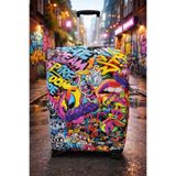 besmartpro Urban Pop Graffiti Desenli Esnek Valiz Kılıfı
