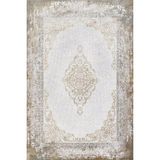 Bespoky 200x250 cm Artemis Krem Klasik Vintage Madalyon Yıkanabilir Halı | Salon Yatak Odası Halısı | Leke Tutmayan, Kaymaz | ARTEMİS_DREAM-09707C - Gold - 200 x 250 cm