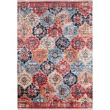BESPOKY Jeleznogorsk Turuncu Madalyon, Pamuk Polyester Parça Halı, Makinede Yıkanabilir Halı, Kaymaz Halı, Oturma Odası, Yatak Odası, Kreş, Koridor, Kilim, Kapalı Açık Alan Halısı, Türk Halısı, Tatil Satılık