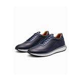 BESS SHOES Hakiki Deri Lacivert Erkek Casual Ayakkabı – Ortopedik, Ultra Rahat, Kaymaz Taban, Günlük Sneaker