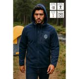BESSA Erkek Kapüşonlu Softshell Polar Ceket Fermuarlı Cepli Isı Yalıtımlı Tactical Outdoor Giyim