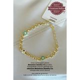 BESSENCE JEWELRY CO. CM Jew 14K Gold VIP Halka Zincir Nazar Göz Çelik Bileklik, 17CM+3 CM Ayarlanabilir