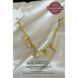 BESSENCE JEWELRY CO. Xuping 14K Gold VIP Zirkon Taşlı Küre, Kalp ve Yıldız Charm Çelik Bileklik, 18CM+4CM Ayarlanabilir