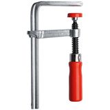Bessey GTR16B6 Tüm Çelik Masa Kelepçesi 6 5/16 inç Kapasite x 2 5/16 inç Boğaz Derinliği ve 181 kg Sıkıştırma Kuvveti, Kırmızı/Gümüş