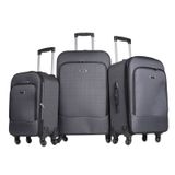 Best 1061 Gri Kumaş Büyük Orta Ve Kabin Boy 3'lü Valiz Set