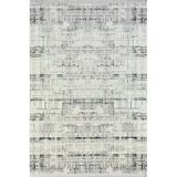 Best 107 Beyaz Halı Siyah Detaylı İnce Parlak Makinada Yıkanabilir Modern Salon Halısı 80 X 150 Beyaz-Grı