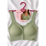 Best Bra Lazer Kesim Balensiz Dikişsiz Önden Çıtçıtlı Çıkarılabilir Pedli Iz Yapmayan Sütyen - Yeşil