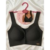 Best Bra Lingerie Best Bra Lazer Kesim Balensiz Dikişsiz Çıkarılabilir Pedli Iz Bırakmayan Önden Çıtçıtlı Haylet Sütyen - XL - Siyah