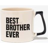 Best Brother Ever Erkek Kardeş Abi Doğum Günü Hediye Baskılı Siyah Kulplu Modern Seramik Kupa