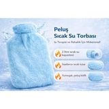 Best Choice Sıcak Su Torbası Peluş Kılıflı 2 Litre Gri - Mavi