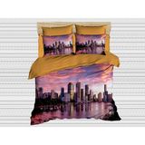 Best Class Dijital Baskılı 3D Çift Kişilik Nevresim Takımı City - Renkli - 200 x 220 cm