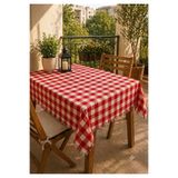 BEST CONCEPT Kırmızı Ekose Sofra Örtüsü Bezi Piknik Örtüsü Çok Amaçlı Örtü 140x140 cm