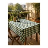 BEST CONCEPT Yeşil Ekose Sofra Örtüsü Bezi Piknik Örtüsü Çok Amaçlı Örtü 140x140 cm