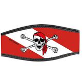 Best derinlik Kol saati kayışı maske neopren, çift cırt cırt, Jolly Roger