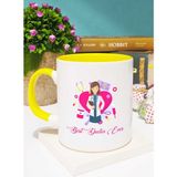 Best Doctor Ever Kadın Doktora Hediye Kupa Bardak Sarı - 1 Adet - 300 ml