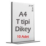 Best Ekran 21x30 cm A4 T-Tipi Dikey Şeffaf Pleksi (10 Adet) Föylük Menü Broşürlük Etiketlik kafe restorant fuar fiyatlık