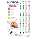 Best Friend Kurşun Kalem 4 Adet Fatih Yuvarlak Gövdeli Siyah Kurşun Kalem Yumuşak Yazım Kolay Tutuş Kaliteli Okul Sınıf