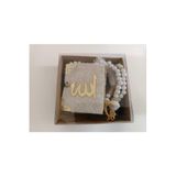 Best Gift Hediyelik Mini Kuranı Kerim Ve Inci Tesbih 99 Lu Set - Beyaz Renk