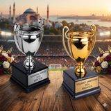 Best Hediye Altın veya Gümüş Şampiyon Ödül Kupası - 23CM-istenilen yazıyla