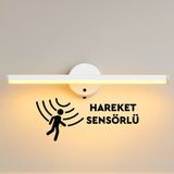 Best Hediye Beyaz Sensörlü Yapışkanlı Kablosuz Pilli Gün Işığı LED Aplik