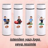 Best Hediye Dijital Göstergeli Çelik Termos - 450MLT - Beyaz