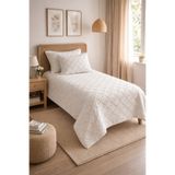best house decor Dolgun püsküllü delux tek kişilik yatak örtüsü(iç göstermez en iyi kalite)