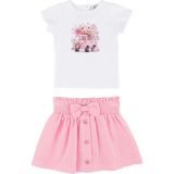 Best Kids Kız Bebek Etek Takım - Beyaz - Pembe - 1 - 1,5 Yaş