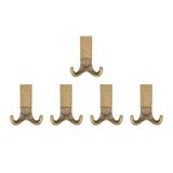 Best Lüks Askı, Metal, Vestiyer Askı, 121 gr, Dolap Askılık, Duvar Askılığı, Antik Sarı (Vidalı)5 ADET