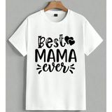 Best Mama Anne Sevgi Kalpli Unisex Oversize Tişört Beyaz - XL