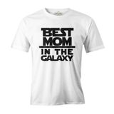 Best Mom in the Galaxy Anneler Günü Beyaz Unisex Tshirt