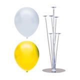 Best Parti 7 Çubuklu Balon Standı + 100 Adet Balon ( Sarı - Beyaz )