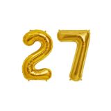 BEST PARTİ DOĞUM GÜNÜ PARTİ SÜSLERİ 27 Yaş Sayı Folyo Balon Gold 40 Inç 100 cm