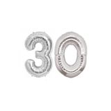 BEST PARTİ DOĞUM GÜNÜ PARTİ SÜSLERİ 30 Yaş Sayı Folyo Balon Gümüş 40 Inç 100 Cm
