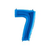 BEST PARTİ DOĞUM GÜNÜ PARTİ SÜSLERİ 7 Koyu Mavi Renk Rakam Folyo Balon 100 cm