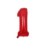 BEST PARTİ DOĞUM GÜNÜ PARTİ SÜSLERİ Folyo Balon Kırmızı 1 Rakamı 40 Inç 100 Cm