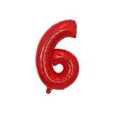 BEST PARTİ DOĞUM GÜNÜ PARTİ SÜSLERİ Folyo Balon Kırmızı 6 Rakamı 40 Inç 100 Cm