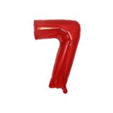 BEST PARTİ DOĞUM GÜNÜ PARTİ SÜSLERİ Folyo Balon Kırmızı 7 Rakamı 40 Inç 100 Cm