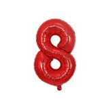 BEST PARTİ DOĞUM GÜNÜ PARTİ SÜSLERİ Folyo Balon Kırmızı 8 Rakamı 40 Inç 100 Cm