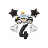 BEST PARTİ DOĞUM GÜNÜ PARTİ SÜSLERİ Polis Arabası Balon Folyo Set Konsept Yaş 4