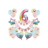 BEST PARTİ DOĞUM GÜNÜ PARTİ SÜSLERİ Renkli Folyo Balon Rakam Set Dogum Günü Süsü Yaş 6