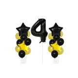 BEST PARTİ DOĞUM GÜNÜ PARTİ SÜSLERİ Sarı Gold Folyo Balon Rakam Set Dogum Günü Süsü 4 Yaş