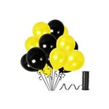 BEST PARTİ DOĞUM GÜNÜ PARTİ SÜSLERİ Sarı - Siyah Metalik Balon 15 Adet